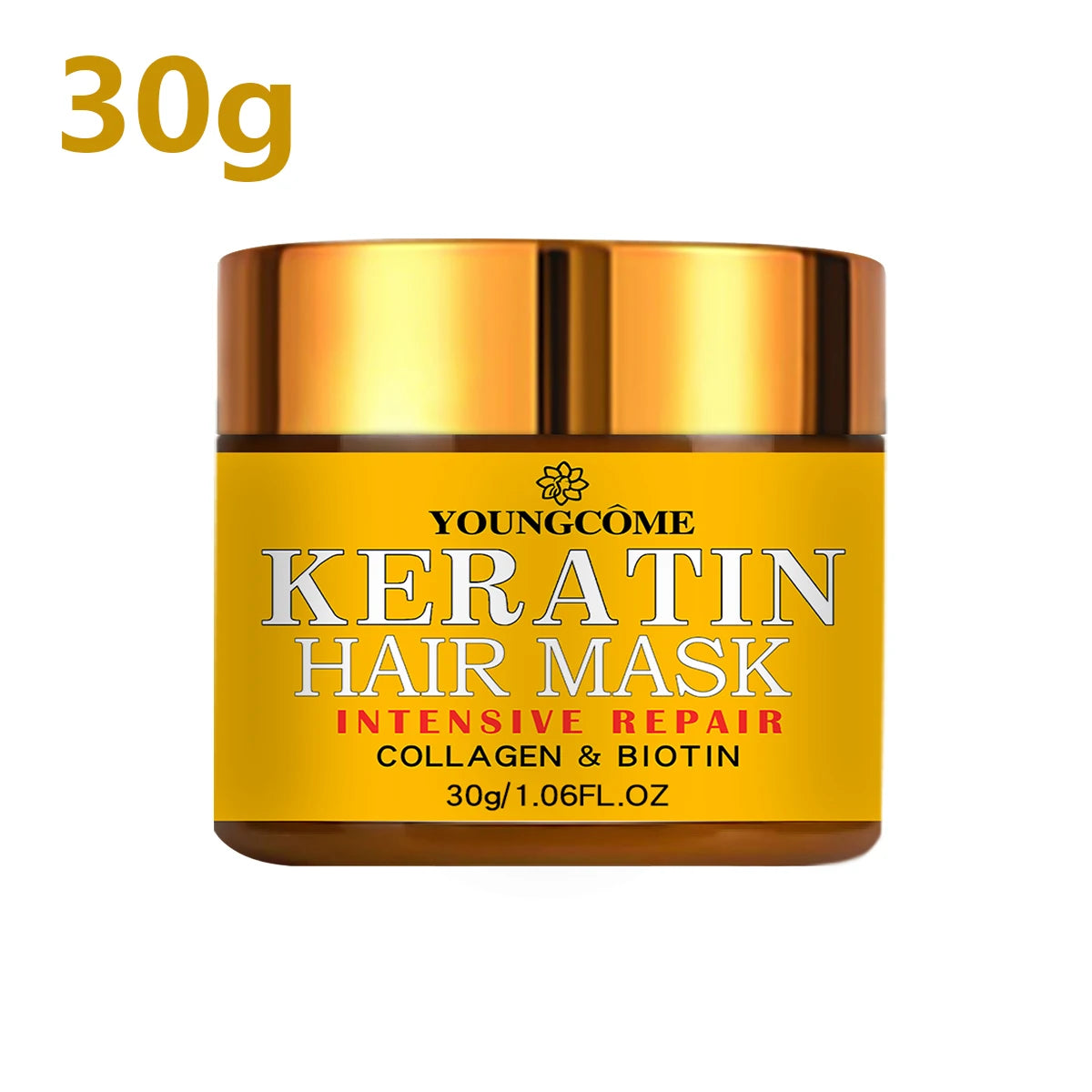 Keratin Hair Mask Treatment | Biotin Collagen Smoothing Cream for Dry Damaged Hair 30g/60g