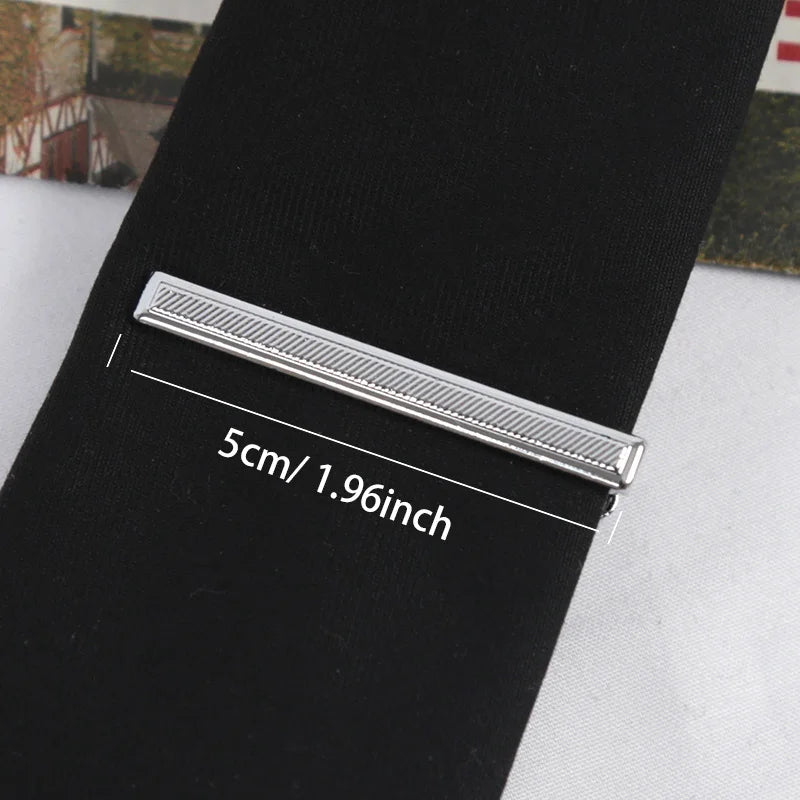 Metal Tie Bar Clip – Slim Bar Clasp for Neckties